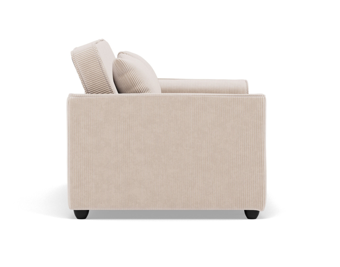 Canapé droit 2 places convertible en velours côtelé Ernest Canapé droit 2 places convertible en velours côtelé Ernest