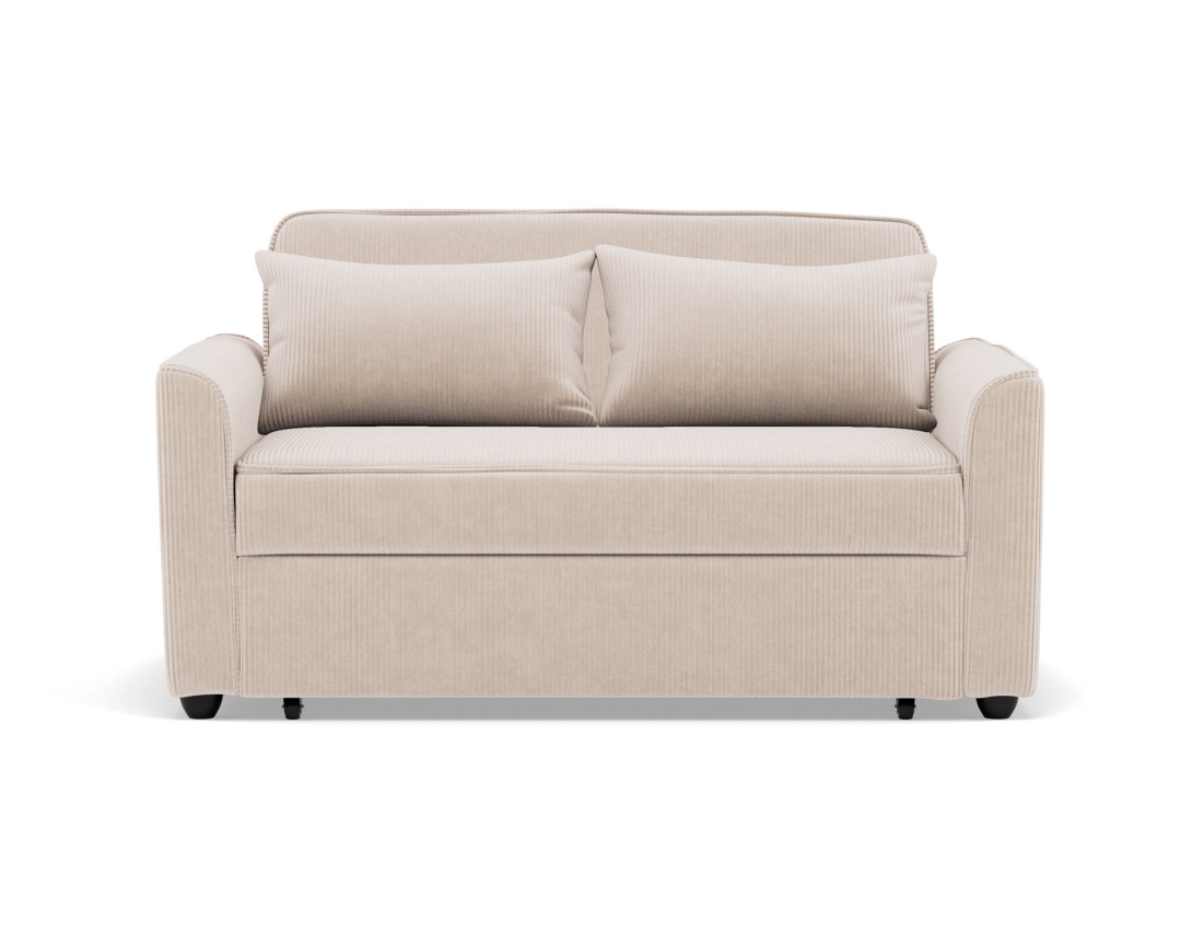 Canapé droit 2 places convertible en velours côtelé Ernest Canapé droit 2 places convertible en velours côtelé Ernest