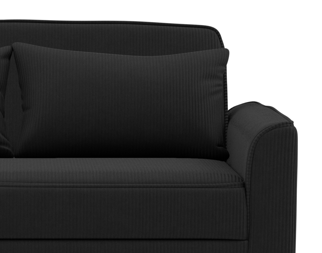 Canapé droit 2 places convertible en velours côtelé Ernest Canapé droit 2 places convertible en velours côtelé Ernest