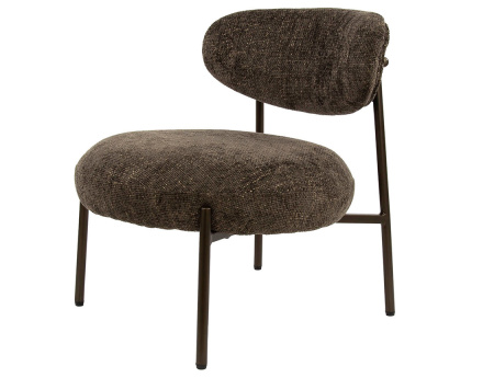 Fauteuil pieds en métal en tissu texturé Adelia