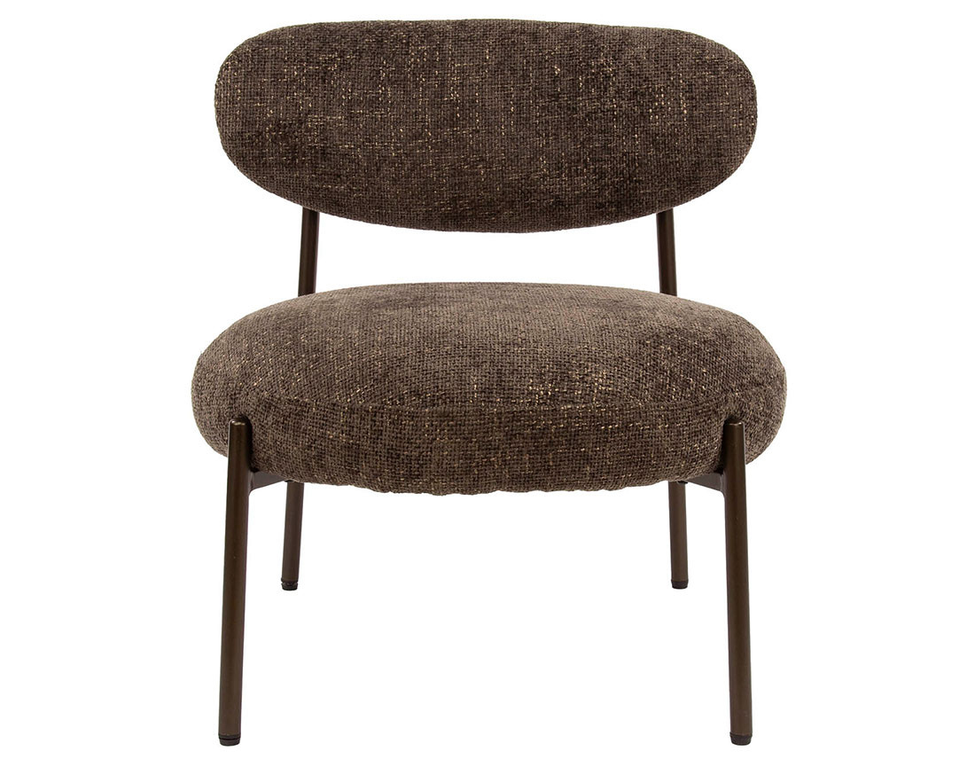Fauteuil pieds en métal en tissu texturé Adelia