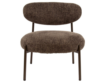 Fauteuil pieds en métal en tissu texturé Adelia