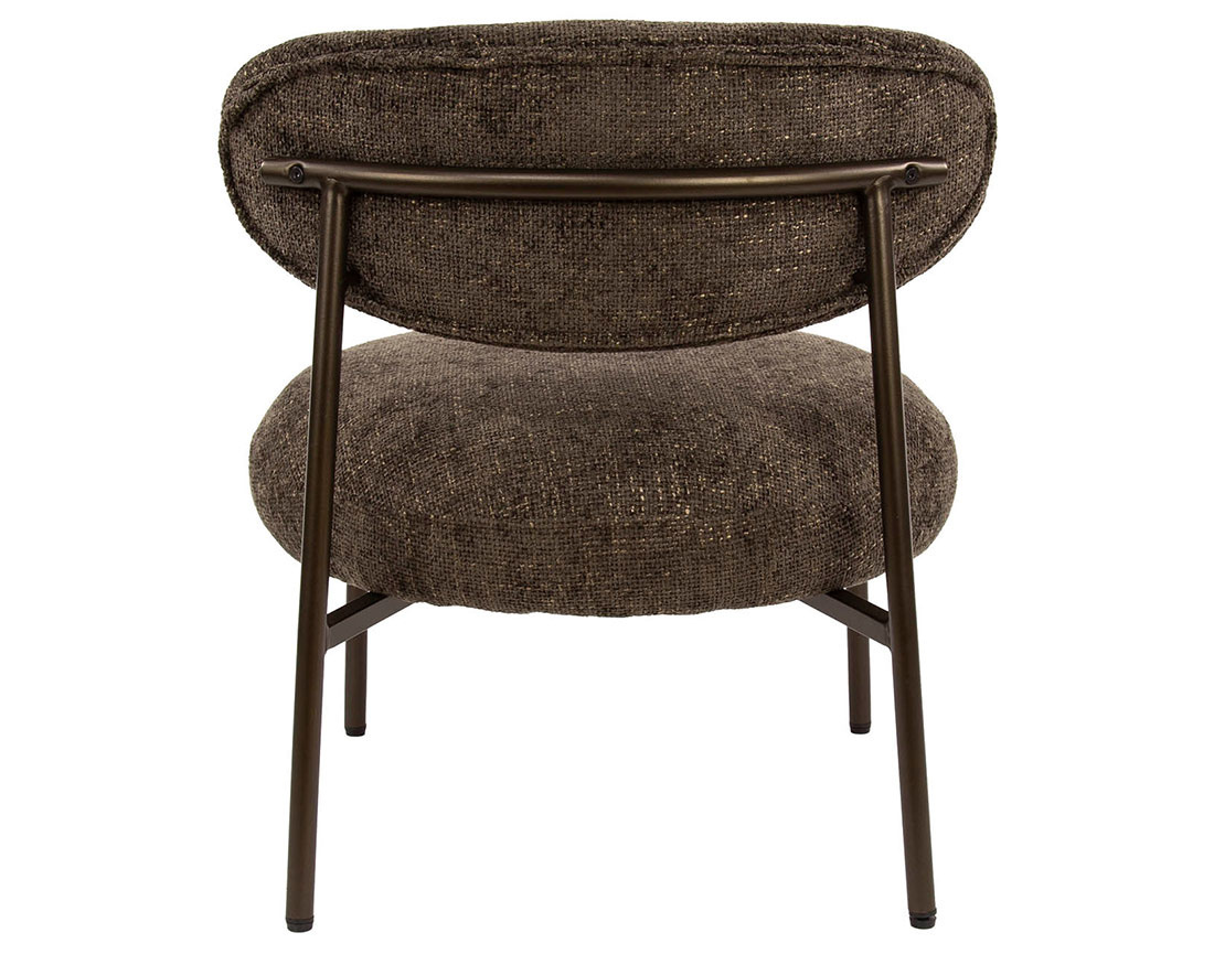Fauteuil pieds en métal en tissu texturé Adelia
