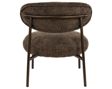 Fauteuil pieds en métal en tissu texturé Adelia