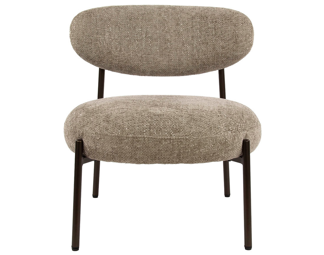 Fauteuil pieds en métal en tissu texturé Adelia