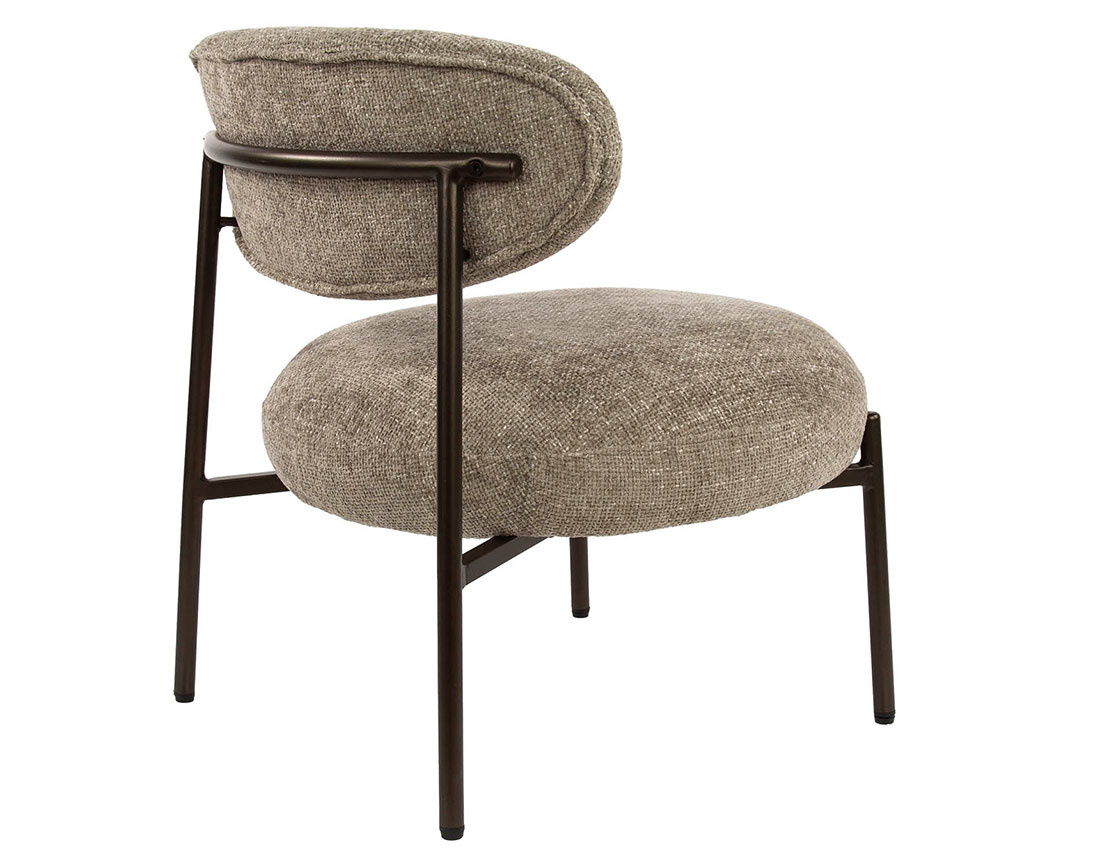 Fauteuil pieds en métal en tissu texturé Adelia