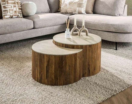 Lot de 2 tables basses...