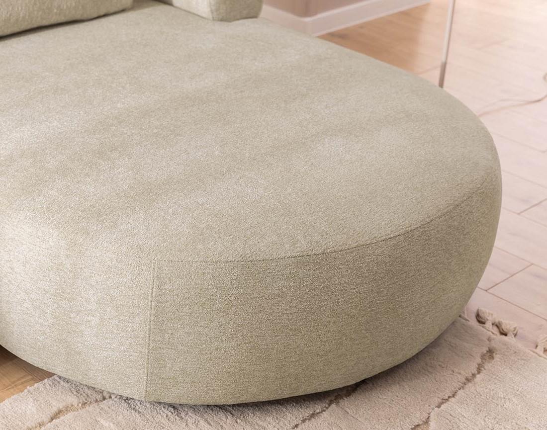 Angela - canapé d'angle droit 4 places en velours texturé