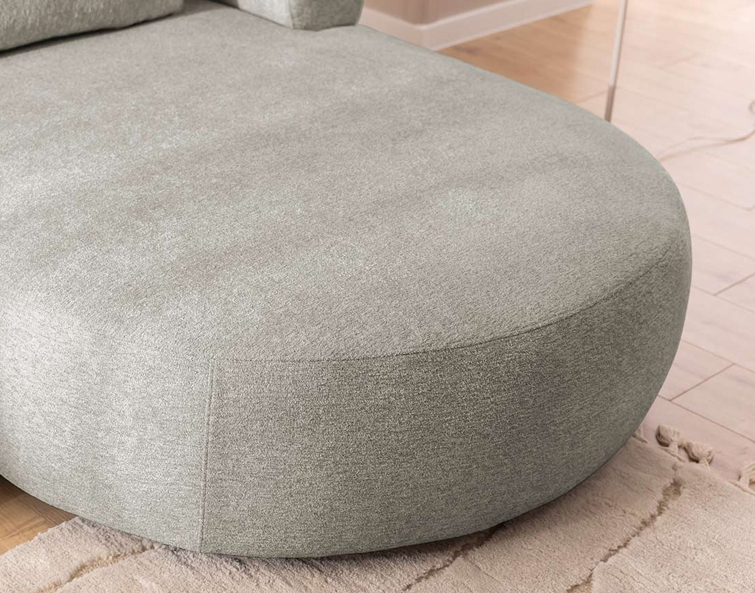 Angela - canapé d'angle droit 4 places en velours texturé