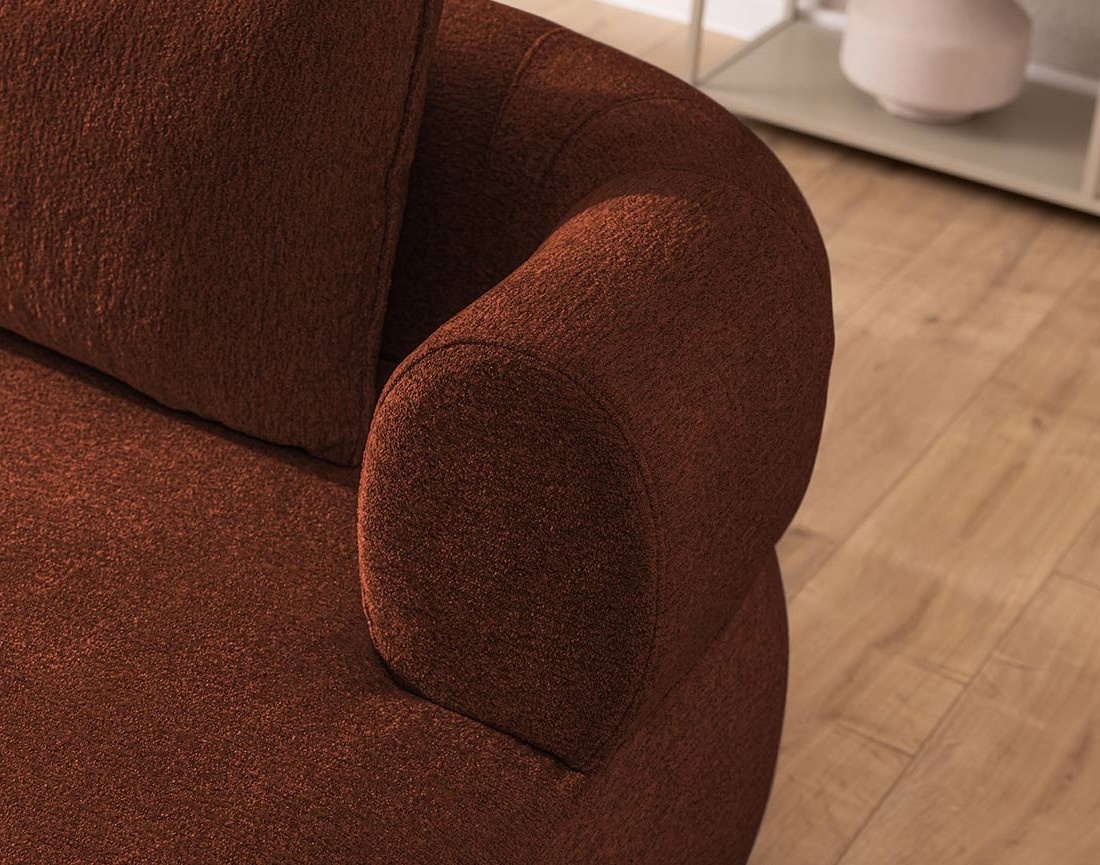 Angela - canapé d'angle droit 4 places en velours texturé