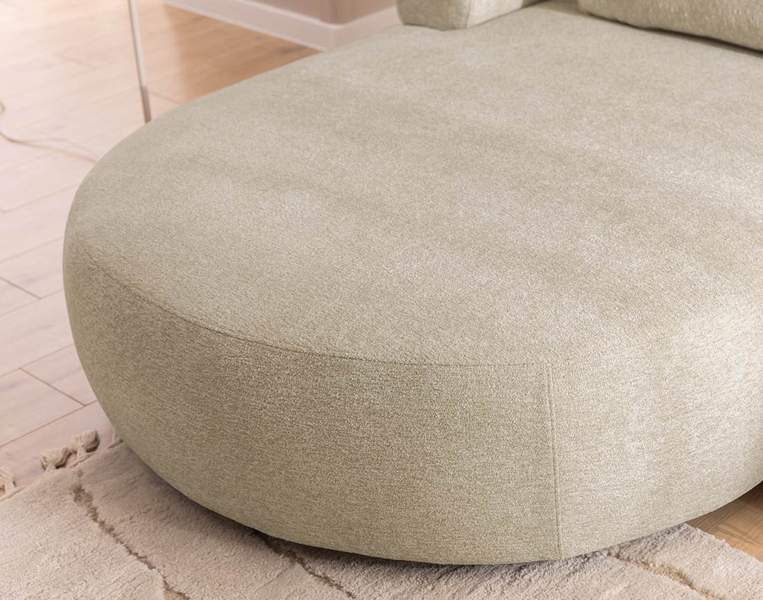 Canapé d'angle gauche 4 places en velours texturé Angela