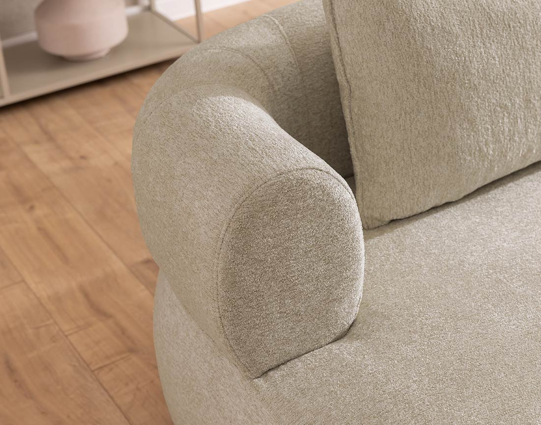 Canapé d'angle gauche 4 places en velours texturé Angela