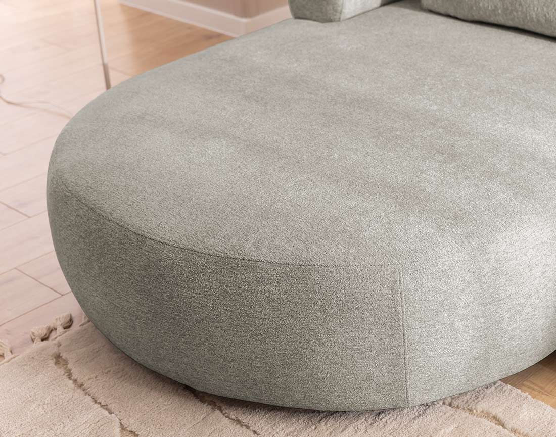 Canapé d'angle gauche 4 places en velours texturé Angela