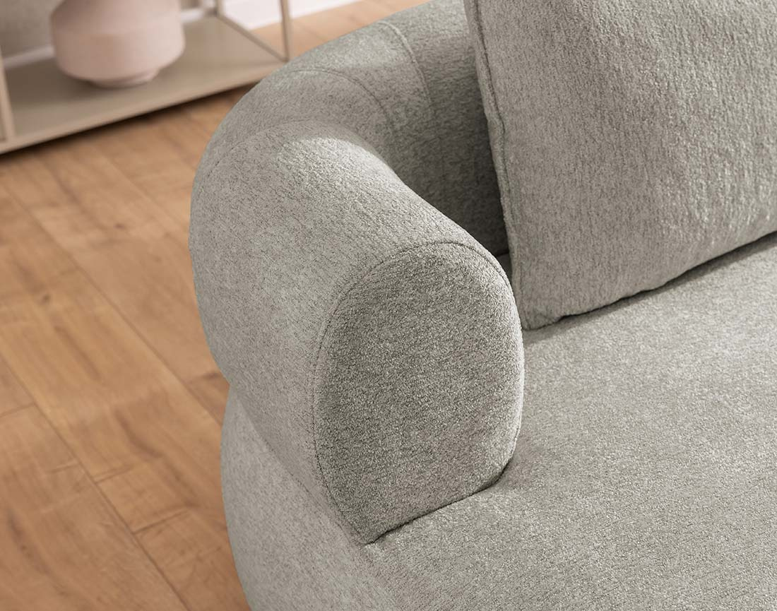 Canapé d'angle gauche 4 places en velours texturé Angela