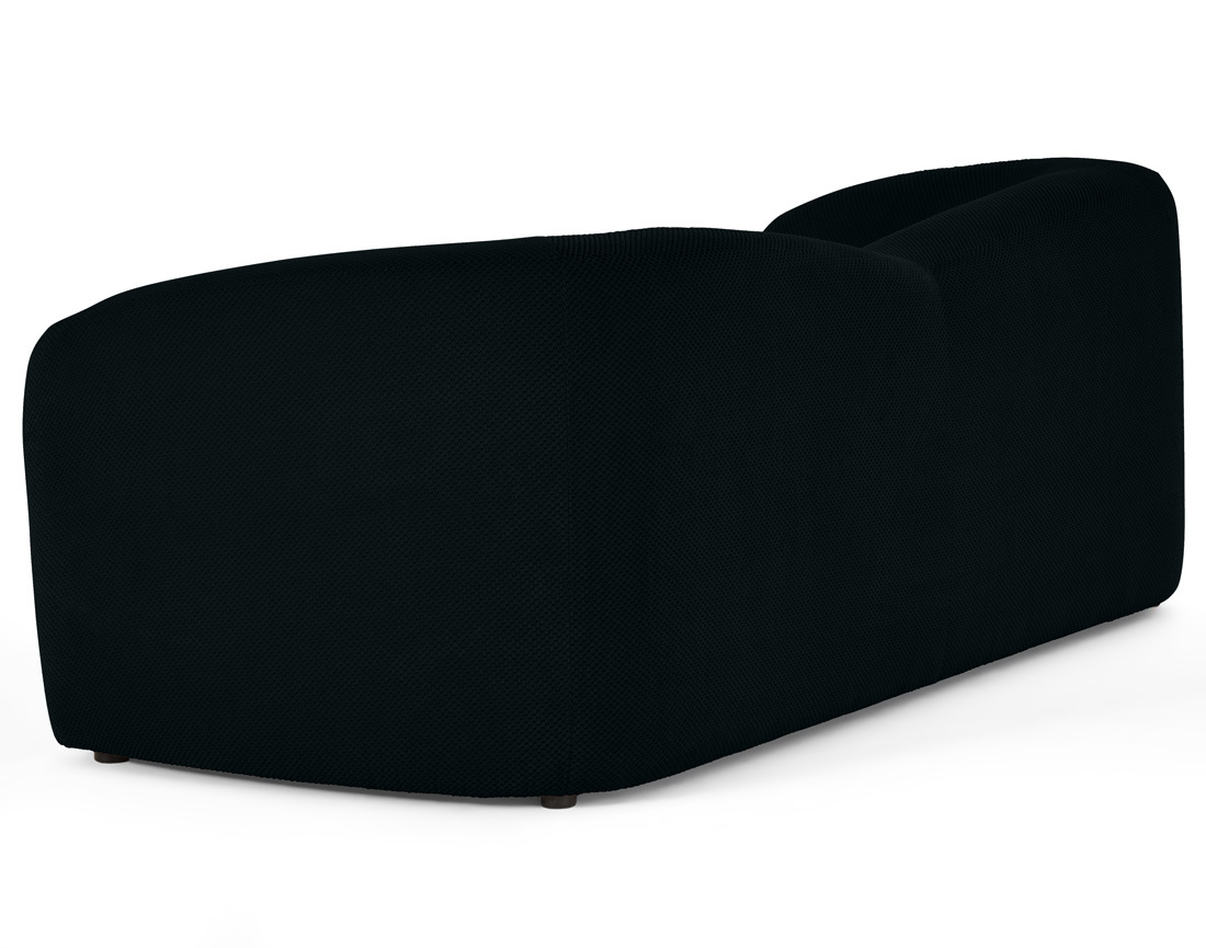 Canapé droit 3 places en velours texturé Charles