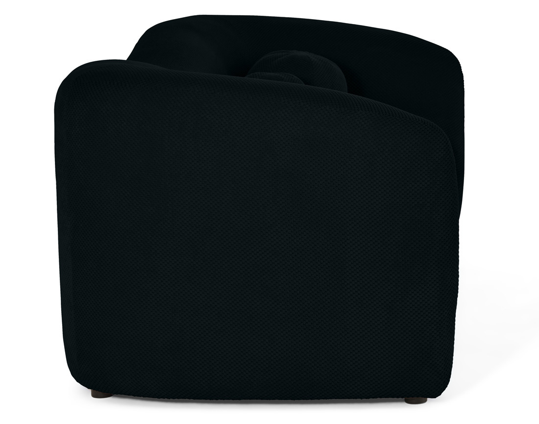 Canapé droit 3 places en velours texturé Charles