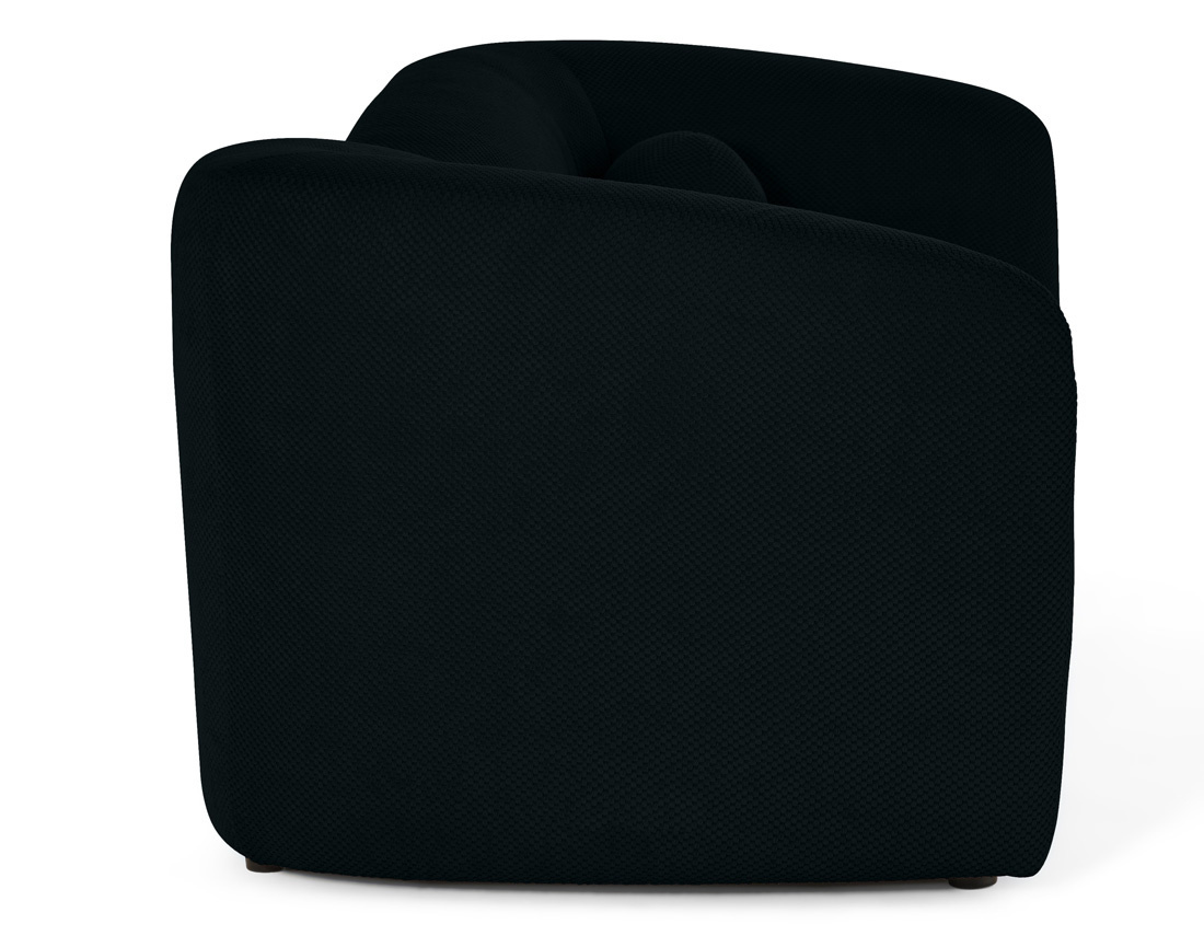 Canapé droit 4 places en velours texturé Charles