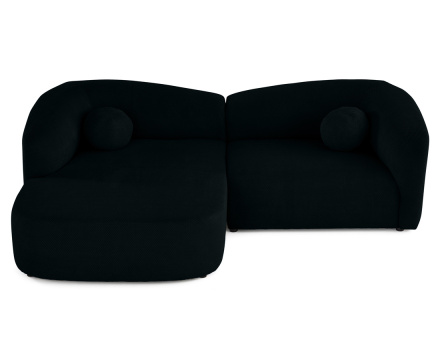 Canapé d'angle gauche 4 places en velours texturé Charles