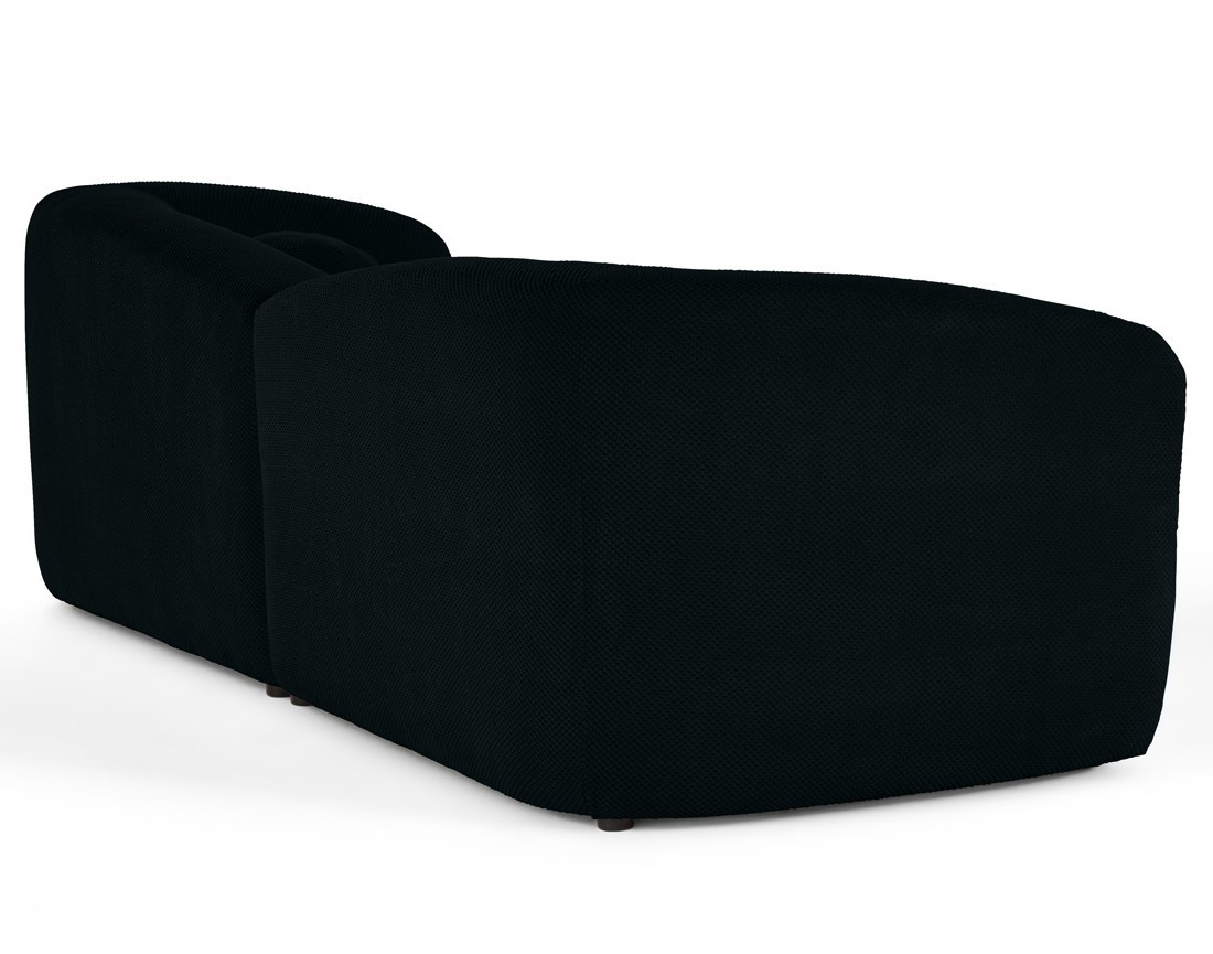 Canapé d'angle droit 4 places en velours texturé Charles