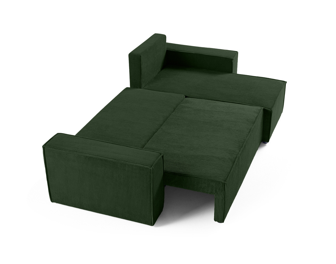 Canapé d'angle réversible 4 places - convertible avec coffre - en velours côtelé - Cezanne