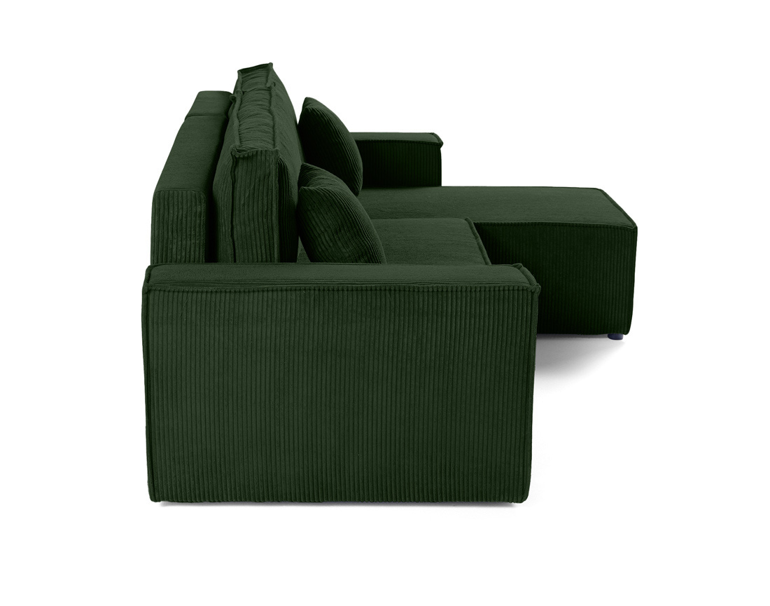Canapé d'angle réversible 4 places - convertible avec coffre - en velours côtelé - Cezanne