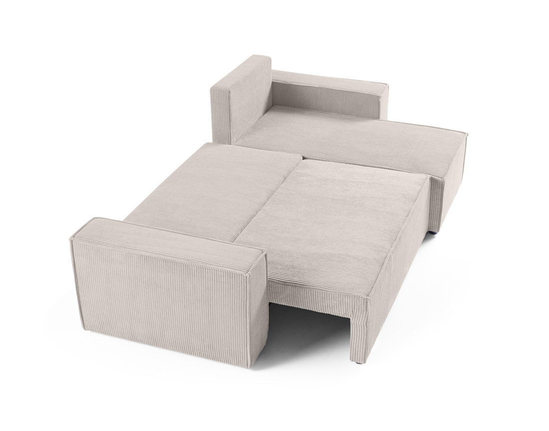 Canapé d'angle réversible 4 places - convertible avec coffre - en velours côtelé - Cezanne