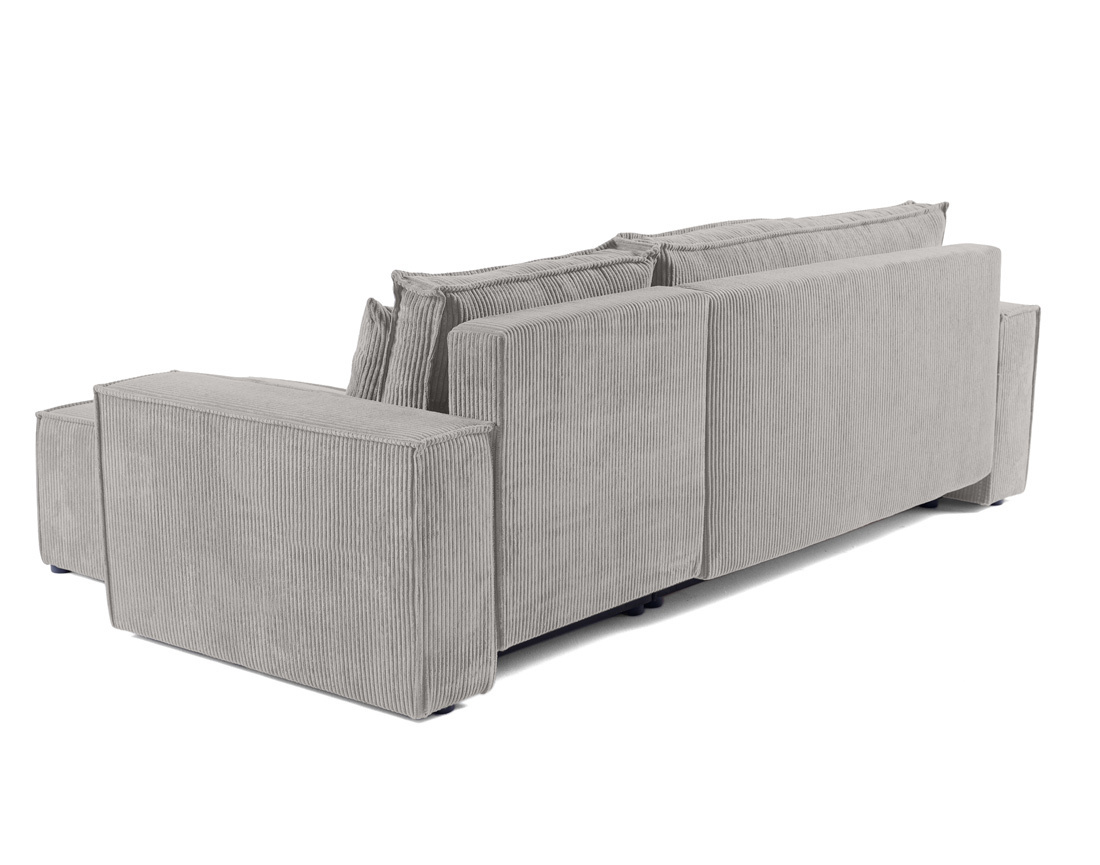 Canapé d'angle réversible 4 places - convertible avec coffre - en velours côtelé - Cezanne