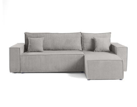 Canapé d'angle réversible 4 places - convertible avec coffre - en velours côtelé - Cezanne