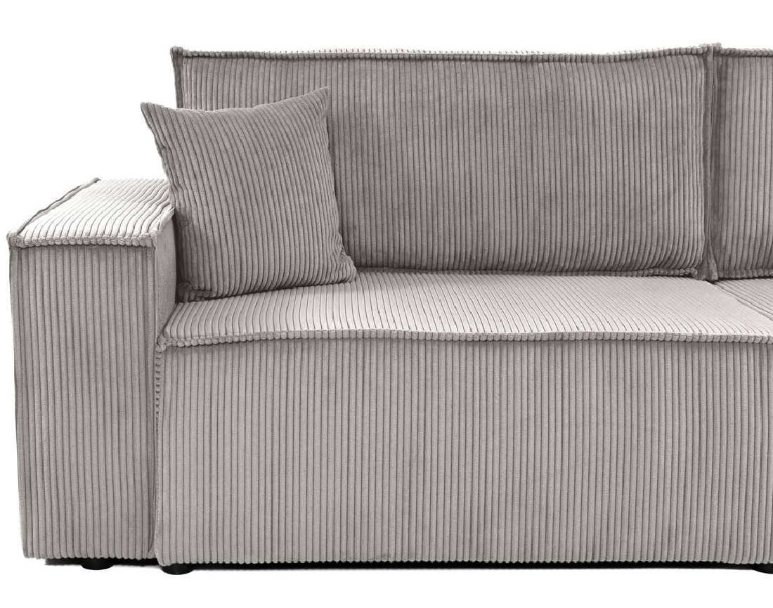 Canapé droit 3 places convertible avec coffre en velours côtelé Cezanne