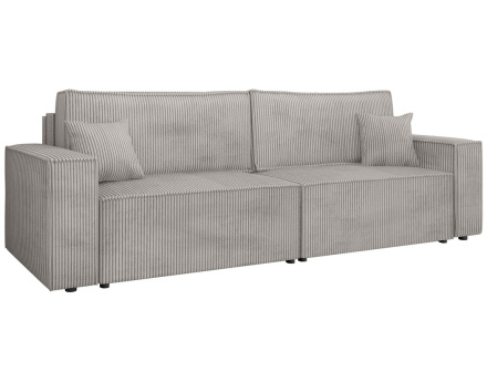 Canapé droit 3 places convertible avec coffre en velours côtelé Cezanne
