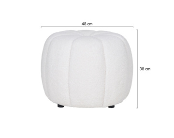 Pouf en tissu bouclette Helda