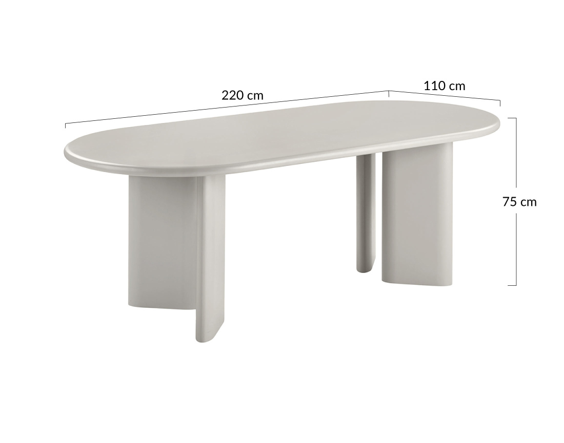 Table à manger en FSC® 100% 6 à 8 personnes Joyce