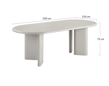 Table à manger en FSC® 100% 6 à 8 personnes Joyce