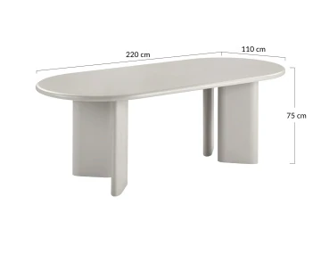 Table à manger en FSC® 100% 6 à 8 personnes Joyce