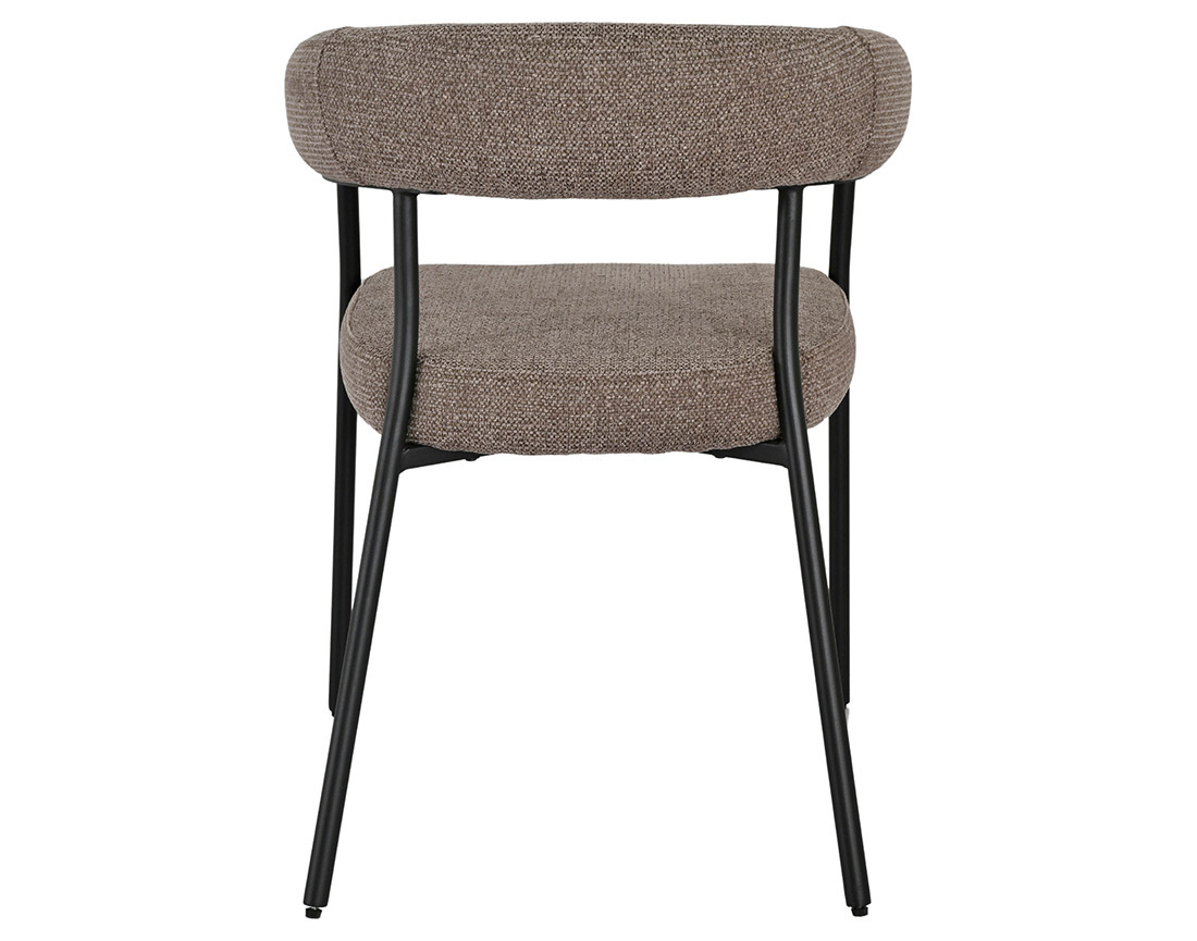 Lot de 2 chaises FSC® 100% en tissu texturé pieds en acier Sadie