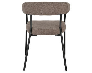 Lot de 2 chaises FSC® 100% en tissu texturé pieds en acier Sadie