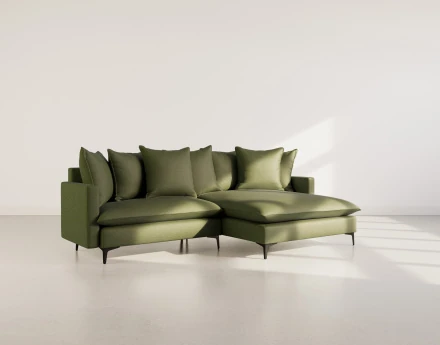 Canapé d'angle réversible 4 places en tissu texturé Madison