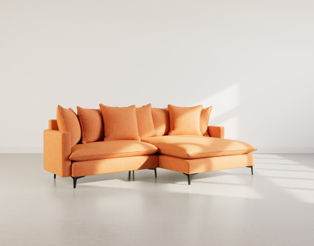 Canapé d'angle réversible 4 places en tissu texturé Madison