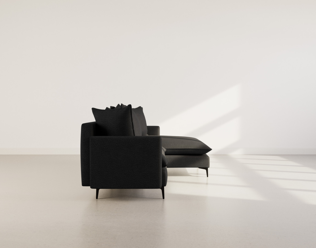 Canapé d'angle réversible 4 places en tissu texturé Madison