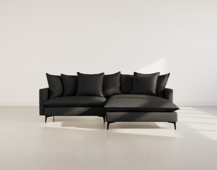 Canapé d'angle réversible 4 places en tissu texturé Madison