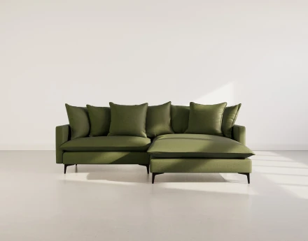 Canapé d'angle réversible 4 places en tissu texturé Madison