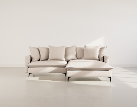 Canapé d'angle réversible 4 places en tissu texturé Madison