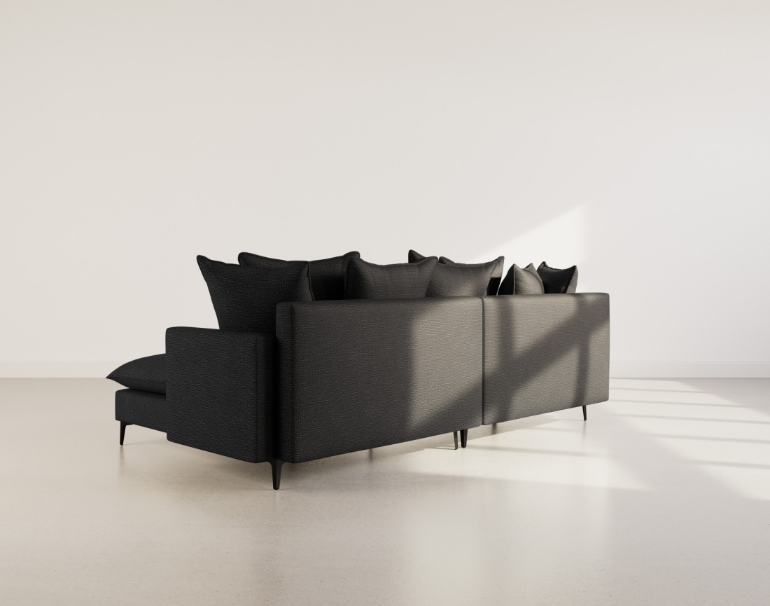 Canapé d'angle réversible 4 places en tissu texturé Madison