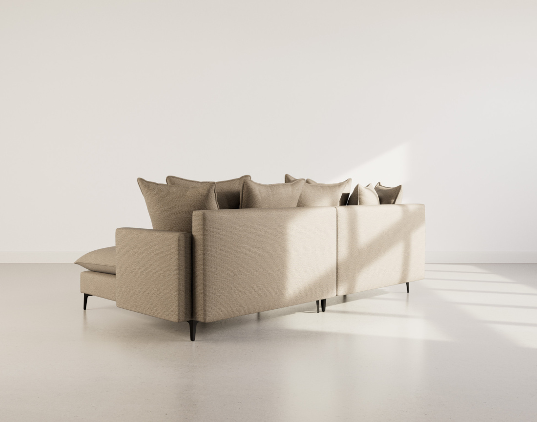 Canapé d'angle réversible 4 places en tissu texturé Madison