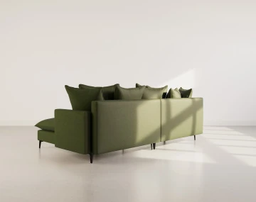 Canapé d'angle réversible 4 places en tissu texturé Madison
