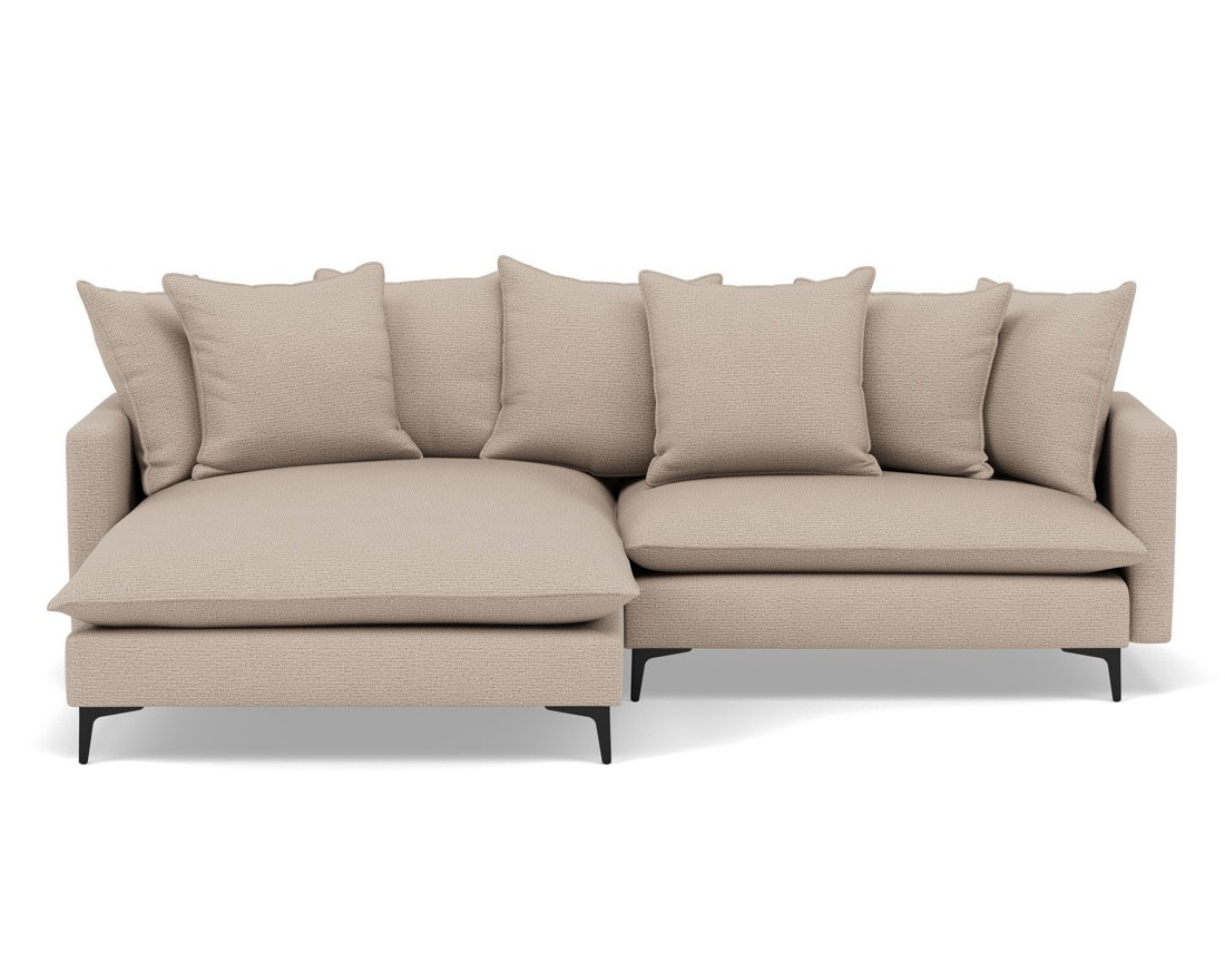 Canapé d'angle gauche 4 places en tissu texturé Madison