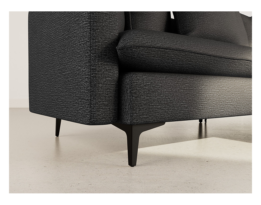 Canapé d'angle réversible 4 places en tissu texturé Madison