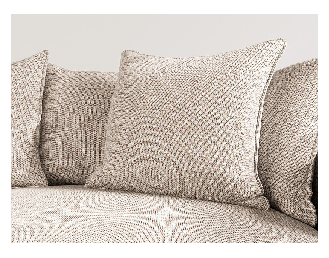 Canapé d'angle droit 4 places en tissu texturé Madison