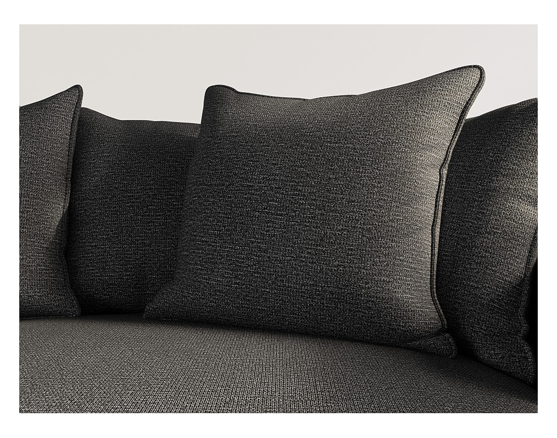 Canapé d'angle réversible 4 places en tissu texturé Madison