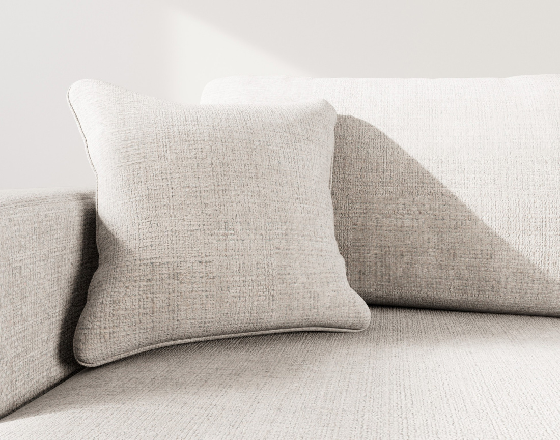 Canapé d'angle gauche 4 places convertible avec coffre sans accoudoirs en velours texturé Miro